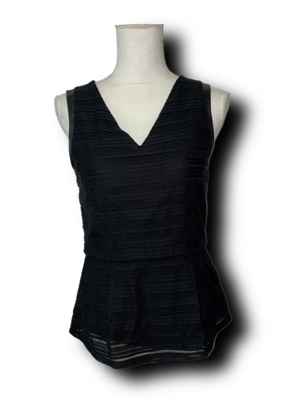 White House Black Market Lasercut Formal Peplum Tank Top